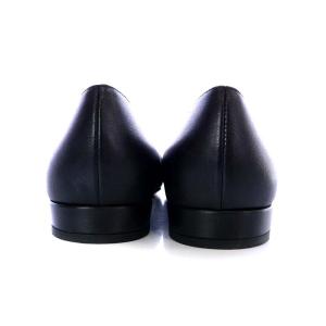 Salvatore Ferragamo HAILEY パンプス フラット ポインテッドトゥ ビジュー レザー 6 ブラック