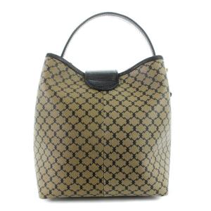 TOFF&LOADSTONE ハンドバッグ ショルダーバッグ 2way 総柄 レザー ベージュ 黒 ブラック