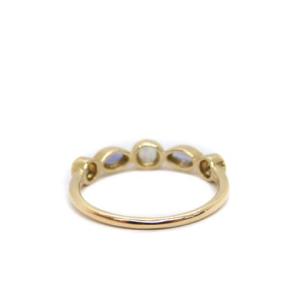 agete スキニーストーンリング K10 11号 イエローゴールド