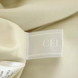 CELFORD 21AW 2WAYプリーツワンピース 長袖 ロング ボウタイ チェック ベルト付き 36 アイボリー