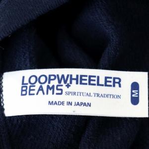 LOOPWHEELER ビームスプラス別注 ポケット Tシャツ スウェット プルオーバー 半袖 M 紺 ネイビー