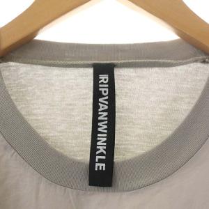 RIPVANWINKLE 21AW レイヤード L/S カットソー Tシャツ 切替 長袖 3 グレー