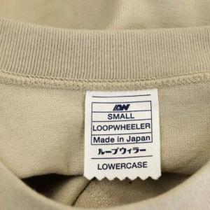 LOOPWHEELER ×LOWERCASE ツリテンジク スウェット型 ワイド Tシャツ カットソー クルーネック 半袖 S ベージュ