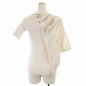 Ameri VINTAGE MESH LAYERED KNIT TOP ニットトップス2点セット セーター レイヤード 半袖 アシンメトリー アシメ アイボリー