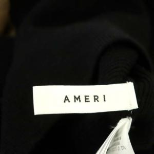 Ameri VINTAGE 20AW GLITTER SHEER DOCKING KNIT ドッキングニット カーディガン 長袖 F 黒 茶 ブラック