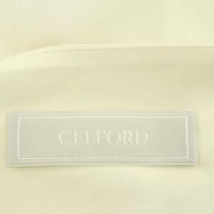 CELFORD マットオーガンジーブラウス プルオーバー 七分袖 インナー付き 36 オフホワイト