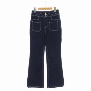 21SS デニムパンツ ジーンズ フレア ジップフライ 38 青 ブルー