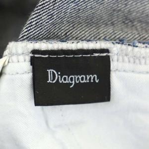 Diagram GRACE CONTINENTAL 21SS デニムパンツ ジーンズ フレア ジップフライ 38 青 ブルー