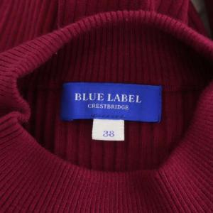 BLACK LABEL CRESTBRIDGE フリルティアード袖ニット カットソー 長袖 38 ボルドー