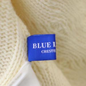 BLUE LABEL CRESTBRIDGE タートルネックニット セーター 長袖 プルオーバー ロゴプレート 38 アイボリー