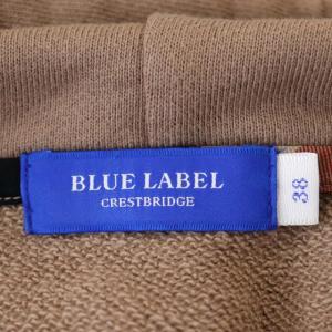 BLUE LABEL CRESTBRIDGE パーカー カットソー スウェット 長袖 プルオーバー ロゴプリント 38 ピンクブラウン