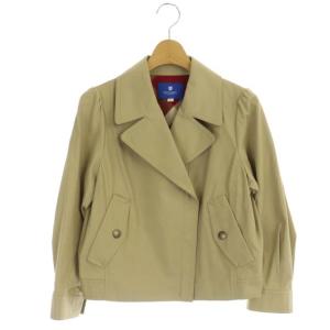 ダブルショートジャケット ブルゾン ジップアップ 38 ベージュ