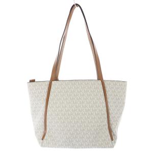 MICHAEL KORS MK トートバッグ ハンドバッグ 切替 ロゴ べージュ 茶色 ブラウン