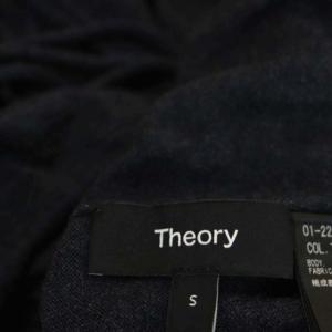 Theory 22SS Luxe Silk Relaxed Hood シルク フーディプルオーバーニット カットソー 長袖 S 濃紺 ダークネイビー