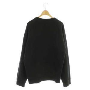 N°21 ロゴ スウェット トレーナー 長袖 裏パイル 36 黒 白 ブラック ホワイト