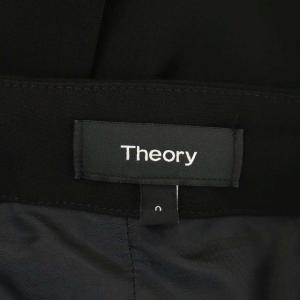 Theory SYNTHETIC.CREPE ADJUSTABLE.PULL.ON テーパードパンツ ジッパーフライ 0 黒 ブラック