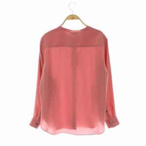 Theory 21AW Prime GGT LT Collarless Shirt シャツ ブラウス バンドカラー 長袖 比翼仕立て S