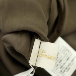 Grace Class 22SS メッシュレースジャンパースカート キャミワンピース ロング クロシェ セミフレア 36 カーキ ブラック