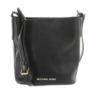 ショルダーバッグ レザー ロゴ 黒 ブラック