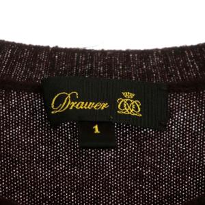 Drawer カシミヤウールクルーネックニット セーター 長袖 1 ダークブラウン