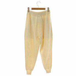 Drawer ウール カシミヤ ニットジョガーパンツ テーパード イージー 1 イエローベージュ