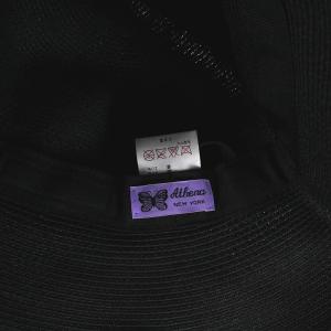 Athena New York ペーパーハット 帽子 黒 ブラック