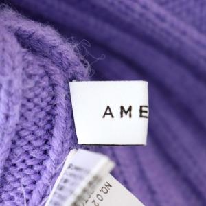 Ameri VINTAGE CHAINLINEKNIT ニット セーター 長袖 ボートネック プルオーバー ライトパープル