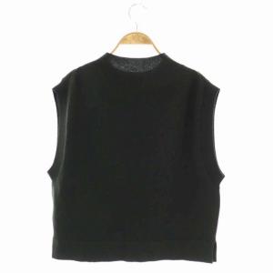 MARGARET HOWELL 22AW WOOL CASHMERE モックネック ニットベスト プルオーバー ウールカシミヤ 2 ダークグリーン