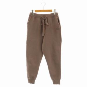 Drawer 16G ダブルフェイスニットパンツ スウェット ジョガー イージー ロゴ刺繍 1 モカ