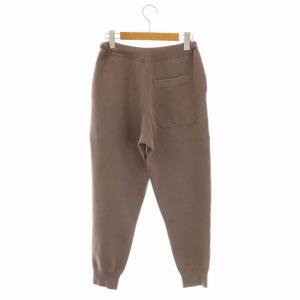Drawer 16G ダブルフェイスニットパンツ スウェット ジョガー イージー ロゴ刺繍 1 モカ