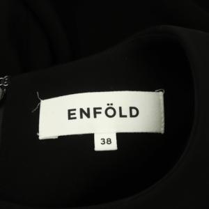 ENFOLD 22AW SHIRT SLEEVES DRESS ワンピース 38 黒