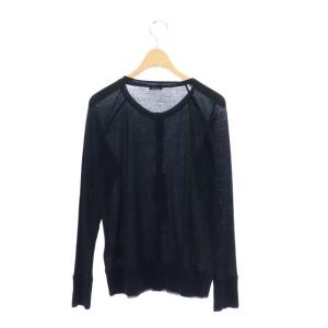 GALERIE VIE コットンガーゼジャージー クルーネックカーディガン ニット S 黒 ブラック