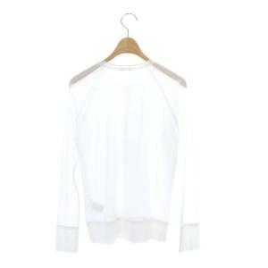 GALERIE VIE コットンガーゼジャージー クルーネックカーディガン S 白 ホワイト