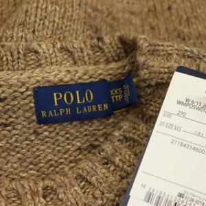 POLO RALPH LAUREN Geometric intarsia sweater ニット セーター 長袖 プルオーバー 柄 クルーネック XXS ベージュ