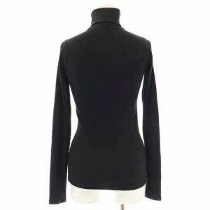 POLO RALPH LAUREN ニット カットソー 長袖 プルオーバー ロゴアップリケ付き タートルネック XS 黒 ブラック