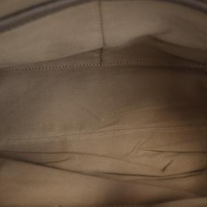 BARNEYS NEW YORK ハンドバッグ ショルダーバッグ レザー ファー付き 2WAY マウスグレー