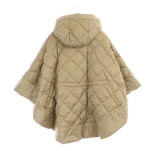 ANAYI 22AW キルティングフードダウンポンチョ アウター ジップアップ 38 ベージュ
