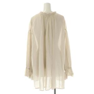 Spick&Span 22SS Cシフォンキャンディースリーブブラウス シャツ チュニック プルオーバー シアー 長袖 ライトベージュ