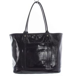 Longchamp パテントレザー トートバッグ ハンドバッグ ロゴ 紫 パープル