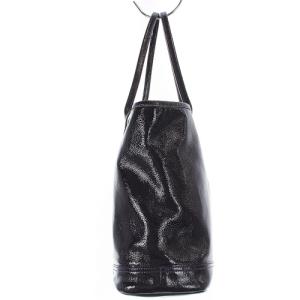 Longchamp パテントレザー トートバッグ ハンドバッグ ロゴ 紫 パープル