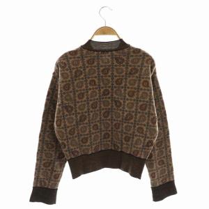 Mame Kurogouchi 21AW Paisley Jacquard Knitted Cardigan カーディガン ニット 長袖 総柄 ウール混 2
