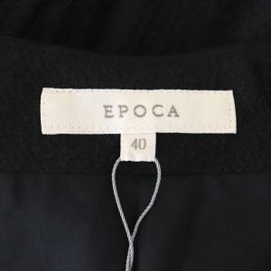 EPOCA ロング ワンピース Vネック 五分袖 フレア 40 黒 ブラック