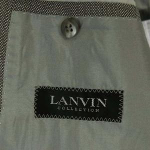 LANVIN COLLECTION テーラードジャケット ウール シルクモヘヤ混 背抜き 2B T50 56 グレー