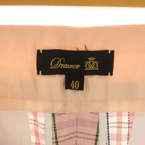 Drawer ワイドパンツ タータンチェック 40 ライトピンク
