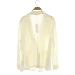 23区 vingt-trois リネンヴィスコースストレッチ テーラードジャケット 1B 薄手 大きいサイズ 48 オフホワイト