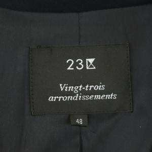 23区 vingt-trois テーラードジャケット 1B 背抜き 大きなサイズ 48 紺 ネイビー