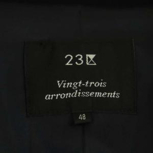 23区 vingt-trois トリアセダブルジョーゼット テーラード ジャケット 総裏地 1B 48 紺 ネイビー