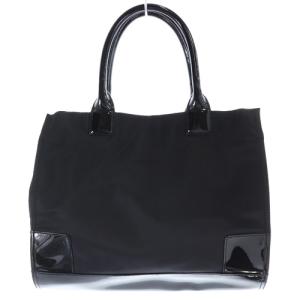 TORY BURCH ハンドバッグ トートバッグ ナイロン 切替 黒 ブラック
