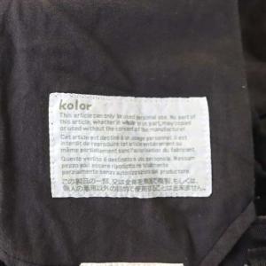kolor コットンツイル パッカリング パンツ 1 茶 ブラウン