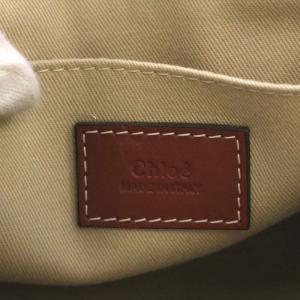 Chloe woody スモール トートバッグ ハンドバッグ キャンバス ベージュ ブラウン